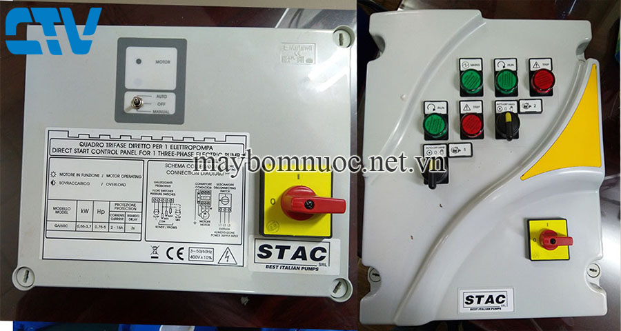 Tủ điện điều khiển máy bơm nước STAC Italy