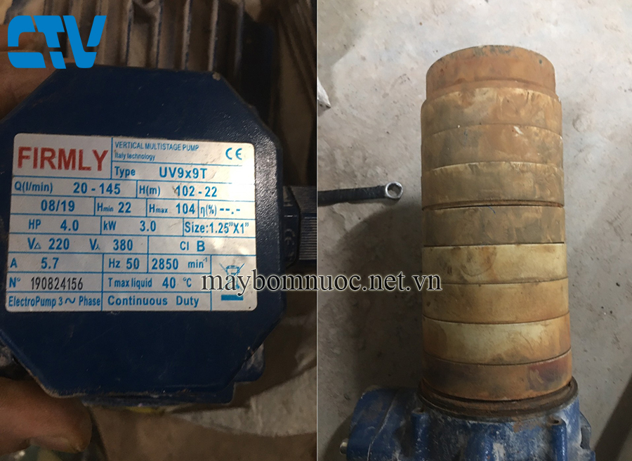 Thay ốp cánh máy bơm trục đứng Firmly nhanh chóng, giá tốt tại Hà Nội
