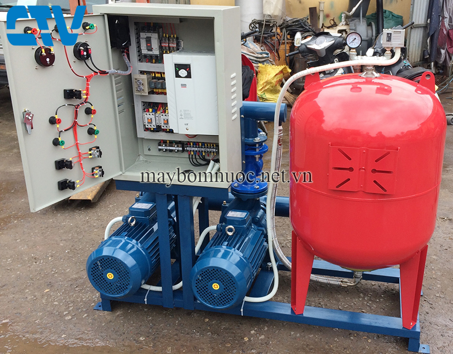 Tủ điện máy bơm, Tủ điện điều khiển cụm 2 máy bơm tăng áp