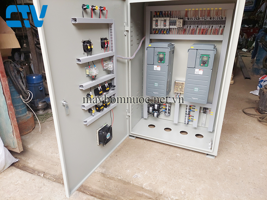 Tư vấn, thiết kế, lắp đặt tủ điện biến tần 30Kw điều khiển máy bơm công nghiệp 30Kw