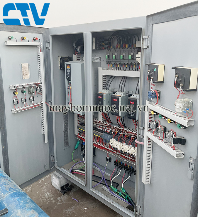 Thiết kế, lắp đặt tủ điện biến tần 37Kw điều khiển máy bơm công nghiệp 37Kw